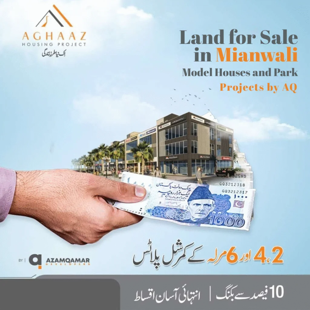 Land for Sale in Mianwali Model Houses and Park Projects by AQ